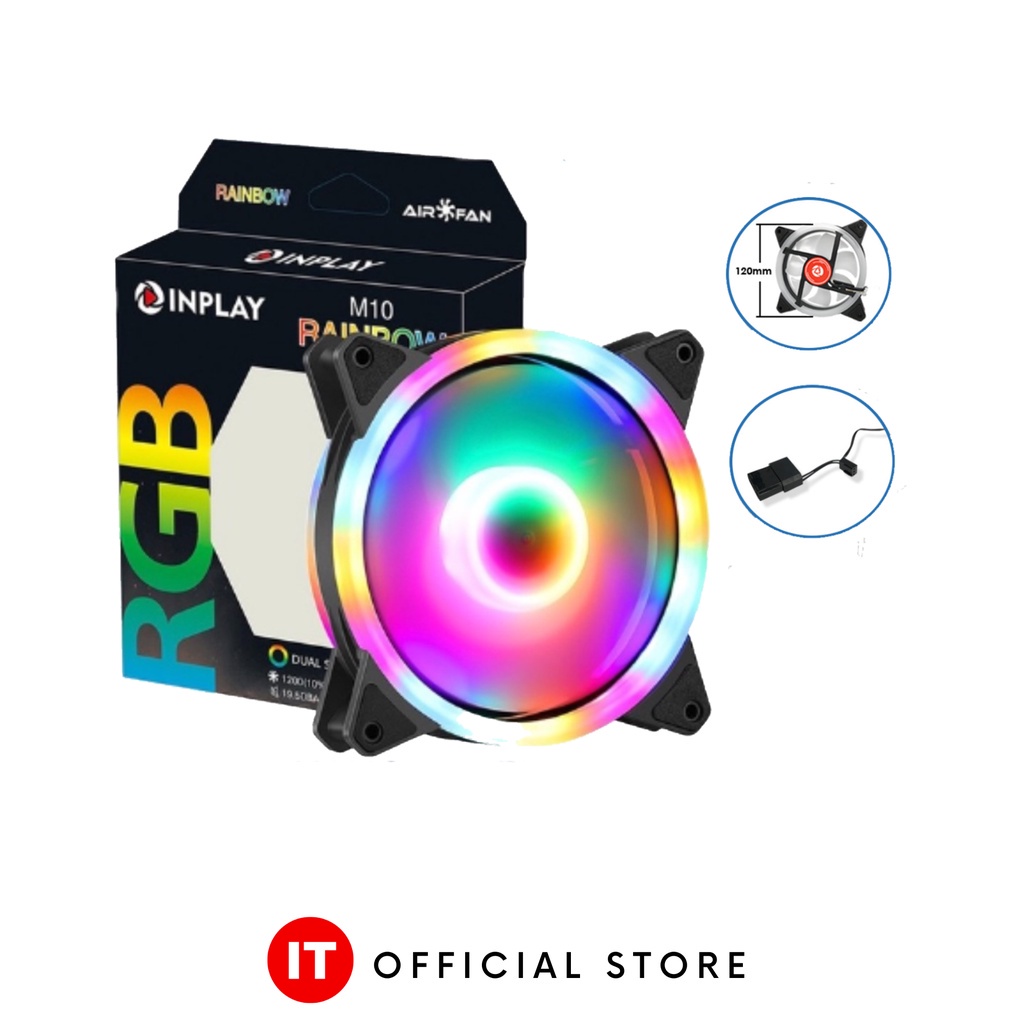 INPLAY FAN M10 Rainbow, M20 Galaxy, M35 Diamond RGB 120mm 12v, 3-Pin ...