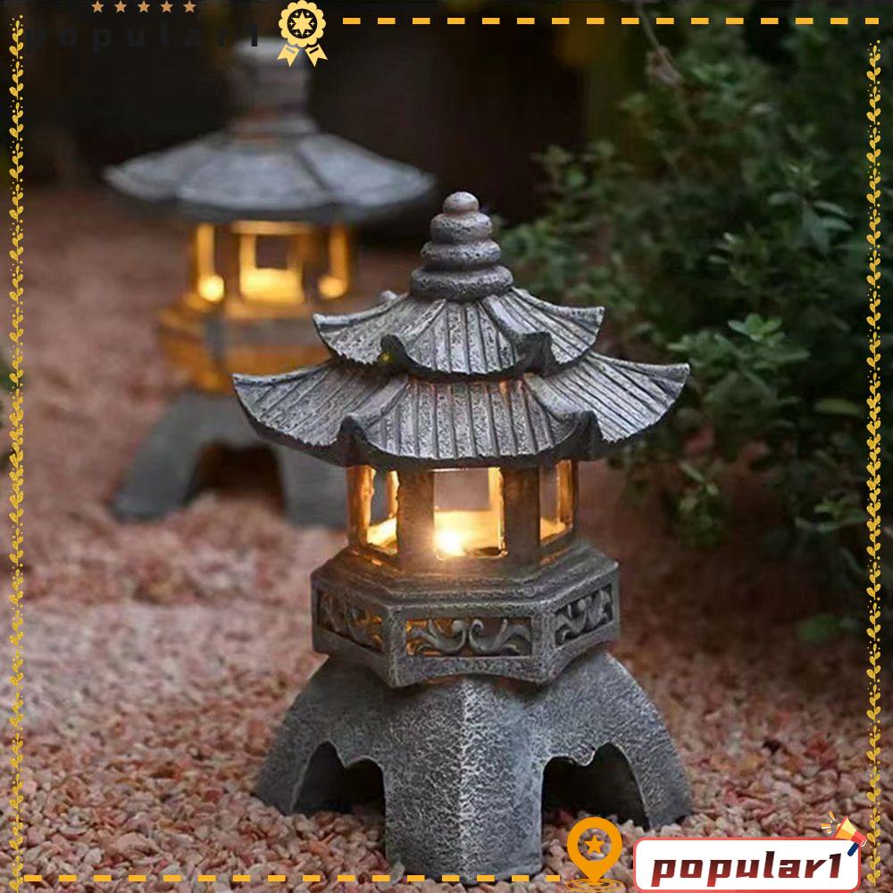 POPULAR Palace Lanterns Creative Zen Ornaments Garden Accessories Resin ...