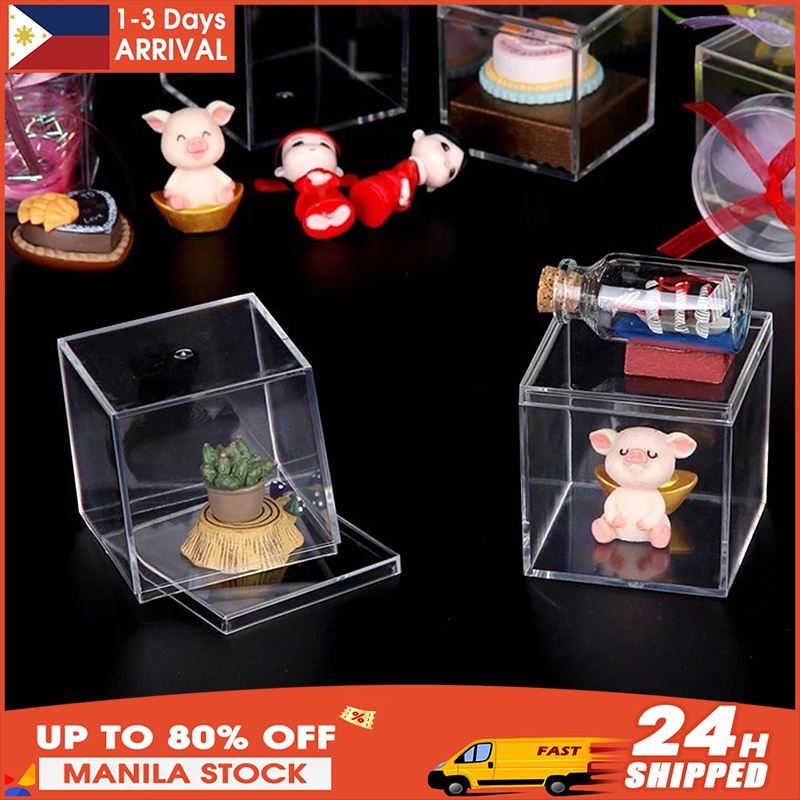 Candy Organizer Clear Acrylic Square Box With Lids Dried Snacks