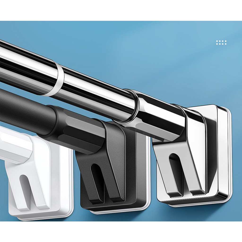 Drying rack PunchFree Telescopic Clothes Rail Curtain Rod Balcony Stainless Steel Hanging