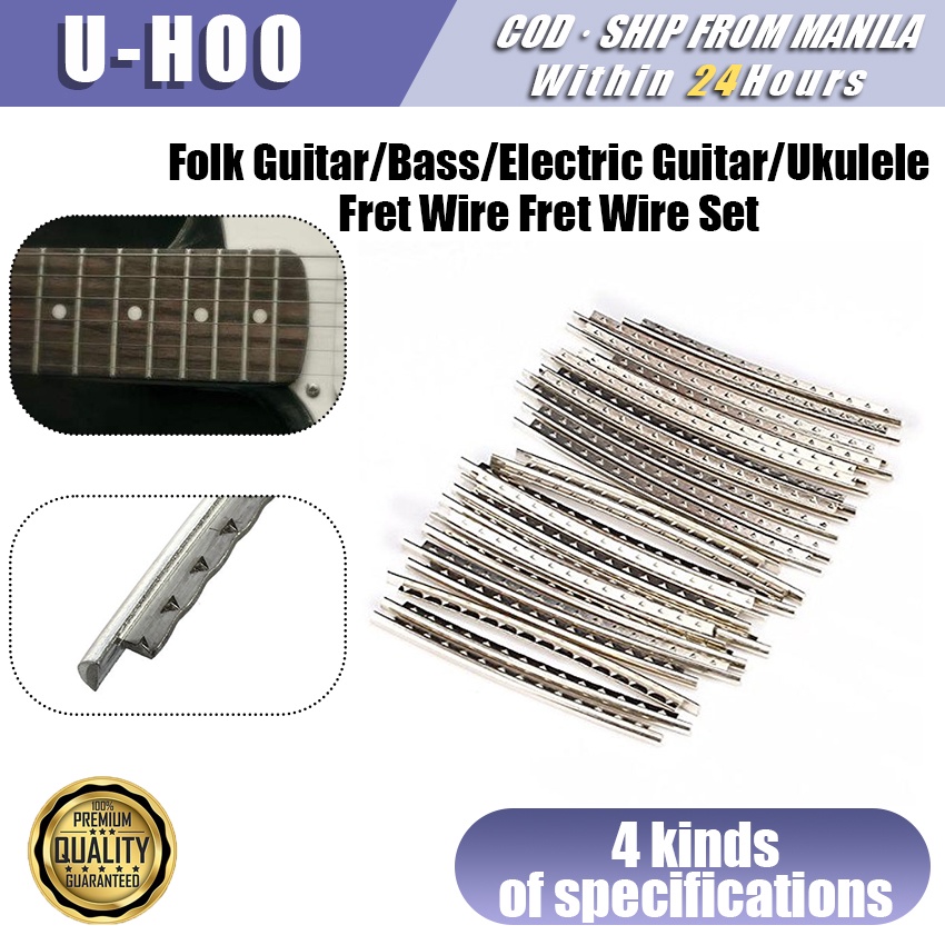 24Pcs*2.4/2.7mm Bass Electric Guitar Fret Wire 20*2.2mm Acoustic Guitar 18*1.8mm Ukulele