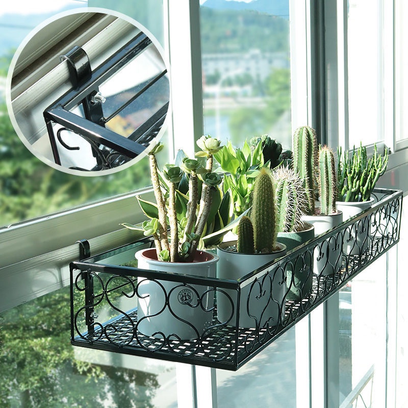 Window Sill Storage Rack Balcony Flower Rack Hanging Flower Pot Hanging ...