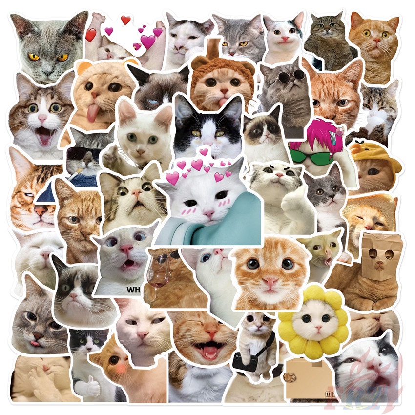 Funny Cats Cosplay Series 04 Stickers 50Pcs/Set DIY Fashion Waterproof ...