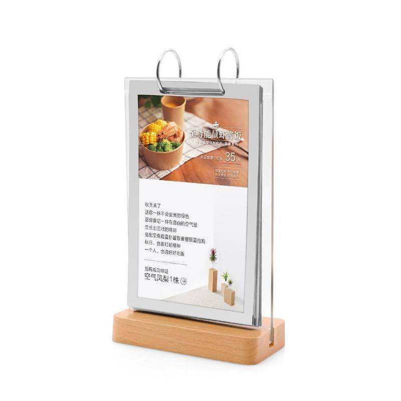 A4 Page-Flip Table Card, Order Card, Menu Display Stand Card, Table ...