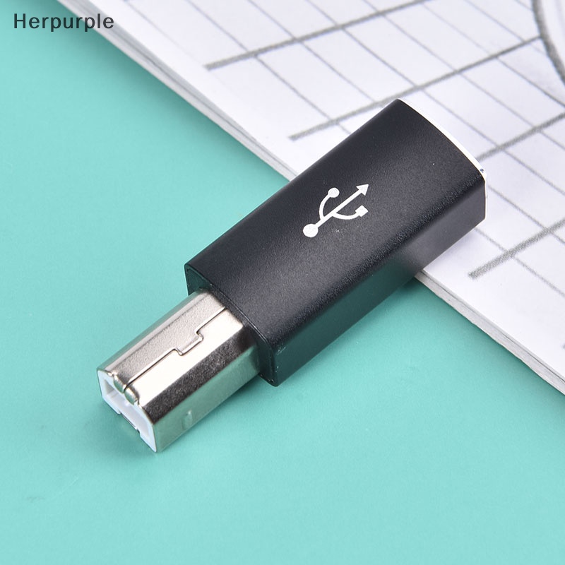 Herpurple USB Type C Female to USB B Male Adapter for Scanner Printer