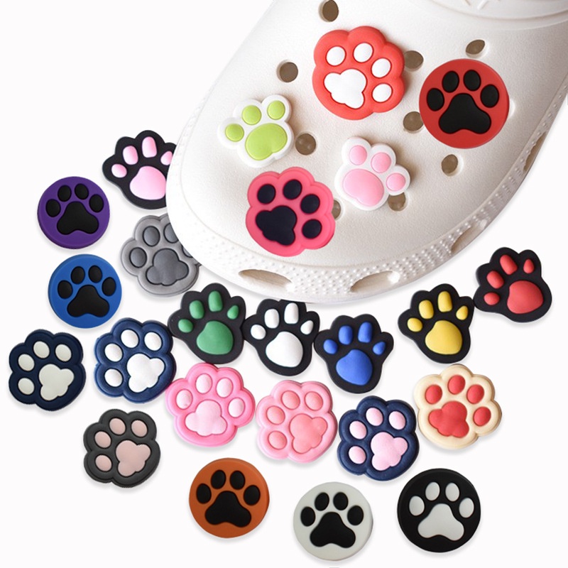 Cute Cat Paw Jibbitz for Crocs Dog Paw Jibits Charm Footprint Jibbits ...