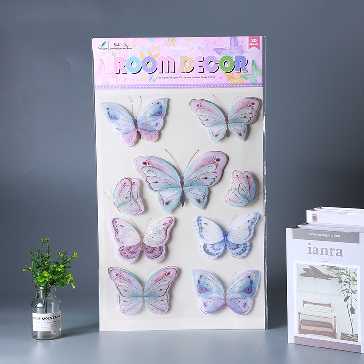 VKI 3D Butterflies Wall Stickers 12 Pieces - DIY Magnetic Wall Decor For Room - View #13