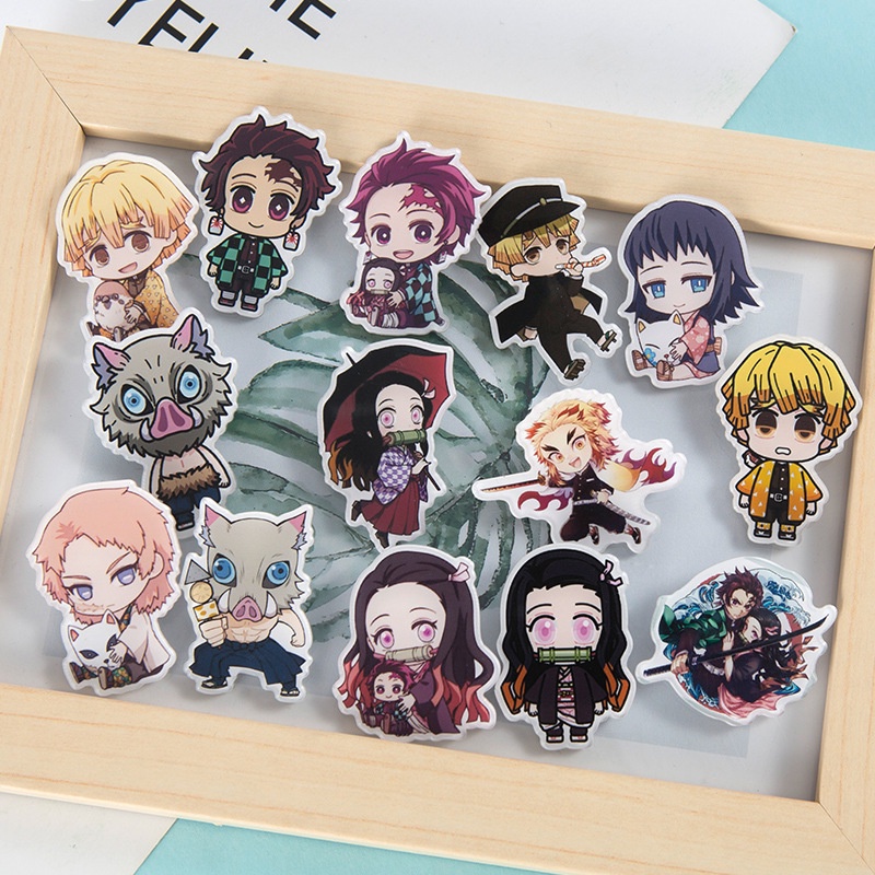 Badges Figurine Anime Demon Slayer - Nezuko, Giyuu, Shinobu - Alliage, 2 à 10 Cm - Lot De 6 Broches Pour Cosplay Et Collection