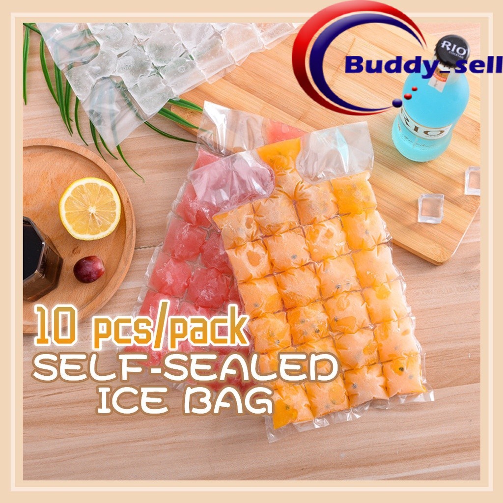 (10PCS/PACK) Selfsealing Ice Cube Maker Bag DIY Disposable Ice Making
