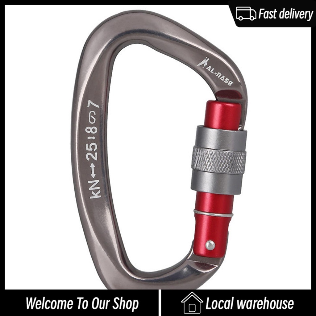 25KN Climbing Carabiner Screw Locking Gate Carabin... - Grandado 11 thumbnail image