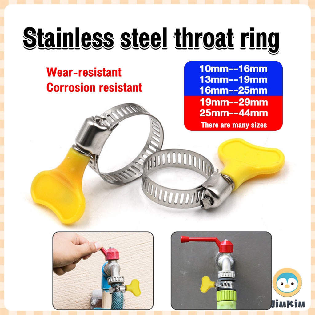 JimKim 10mm 13mm Hose Clamp Stainless Steel Adjustable Fuel Line Clamp ...