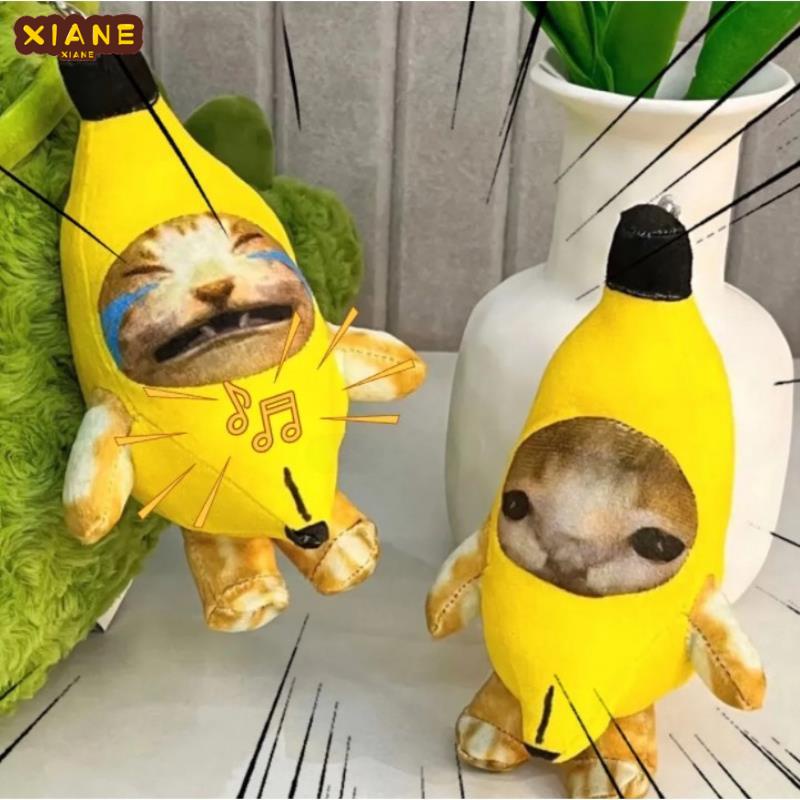 15cm Banana Cat Plush Toy Banana Cat Crying Meme Banana Cat Keychain Cat In Banana Doll Happy