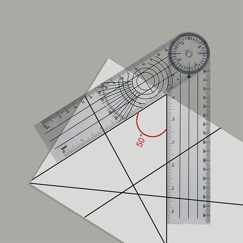 Goniometer Physiotherapy PVC Medical Goniometer 360° Angle Transparent ...