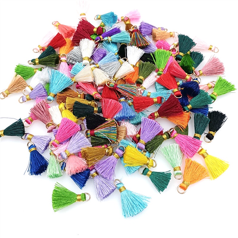 20pcs Fashion Gold Thread Band Loop Tassel Pendant Jewelry Handmade ...