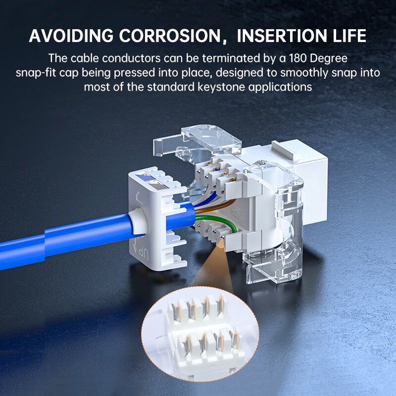 ZoeRax CAT5E CAT6 CAT5e Tool-Less RJ45 UTP Keystone Jack, ZoeRax No ...