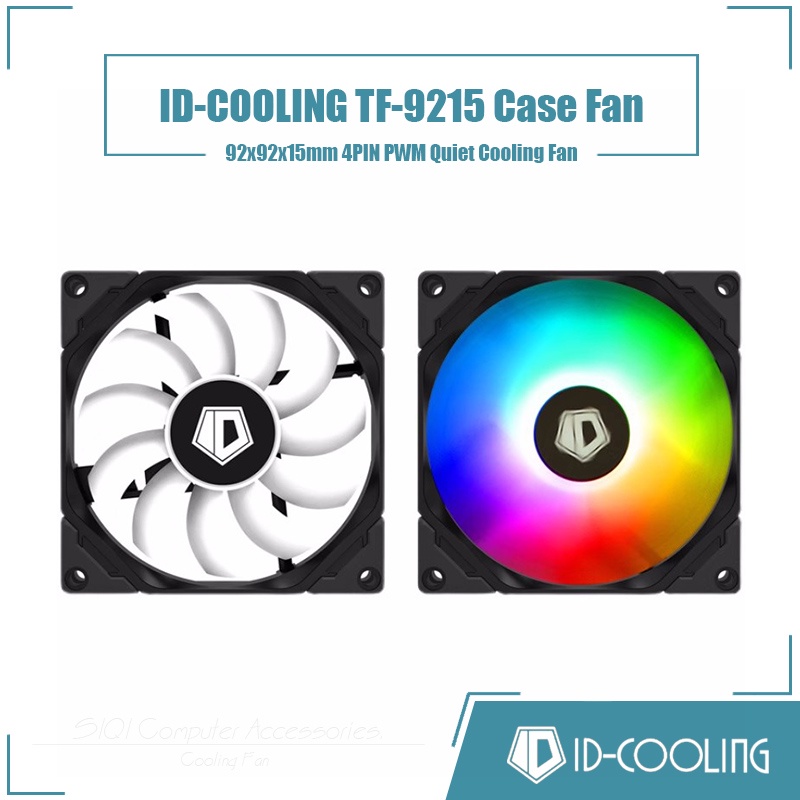 ID-COOLING TF-9215 ARGB Case Fan 90mm 4PIN PWM 5V ARGB Temperature ...