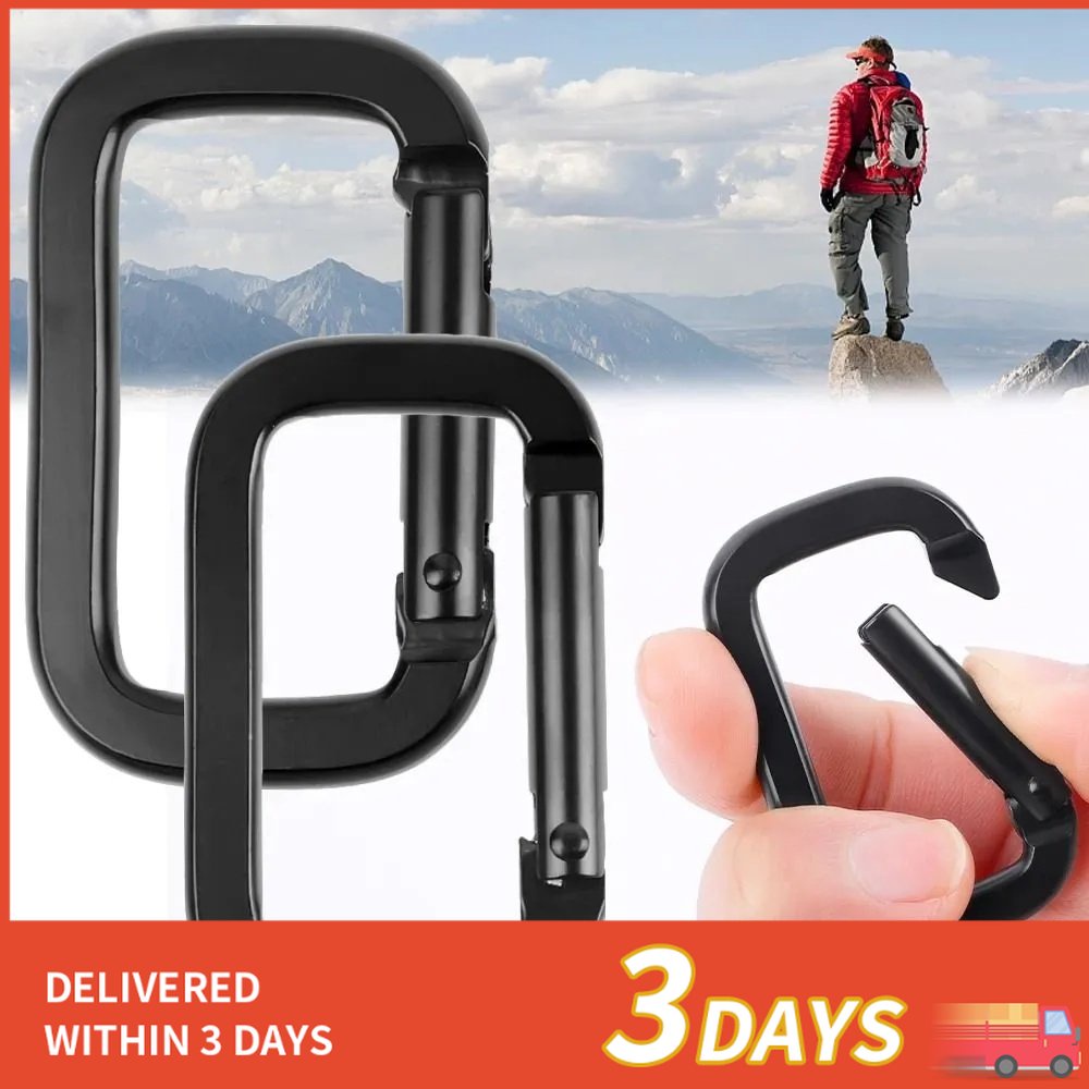 Square-Ring Buckles Spring Carabiners Snap Hooks Clip Keychains Outdoor ...