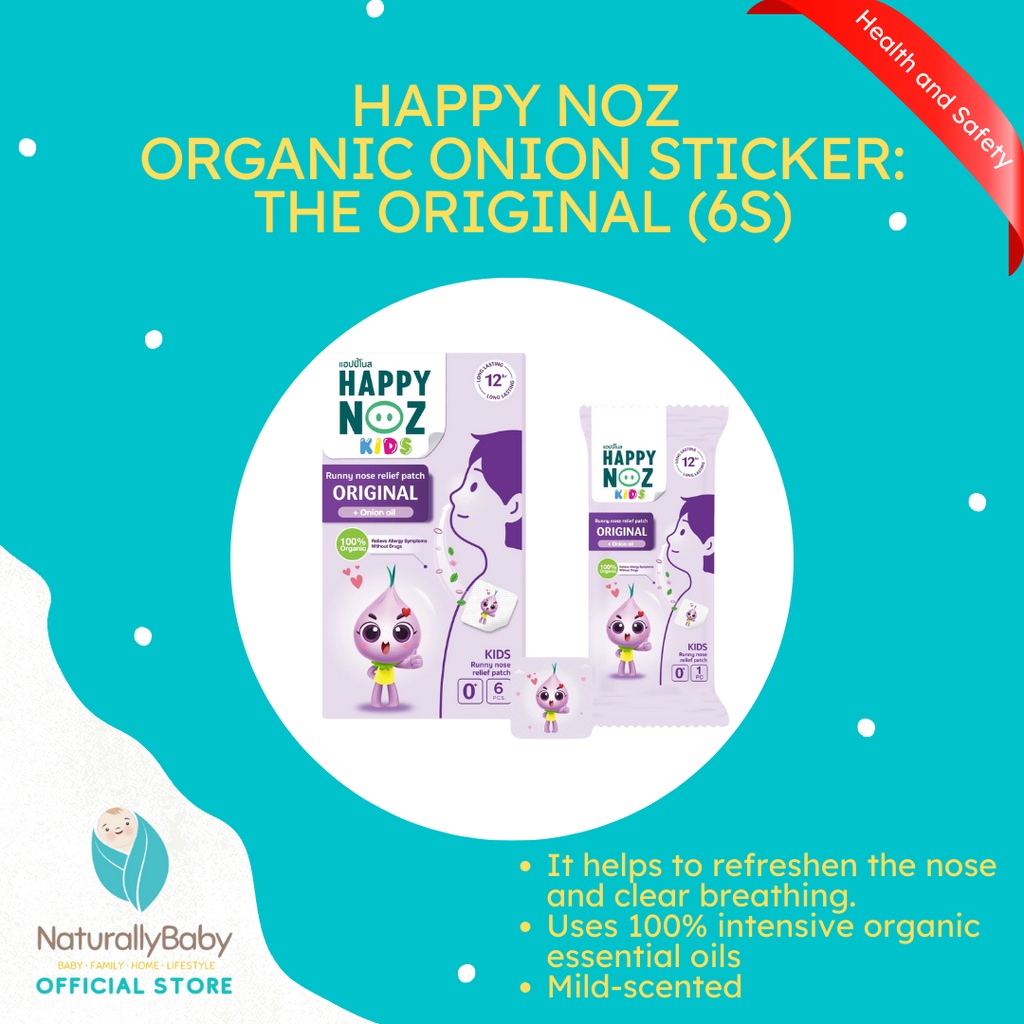 Happy Noz 100% Organic Onion Sticker: The Original (6s) | Shopee ...