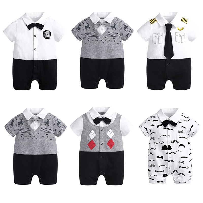 Pilot Costume Onesies for Baby Boy 018 Months Navy Sailor Romper with