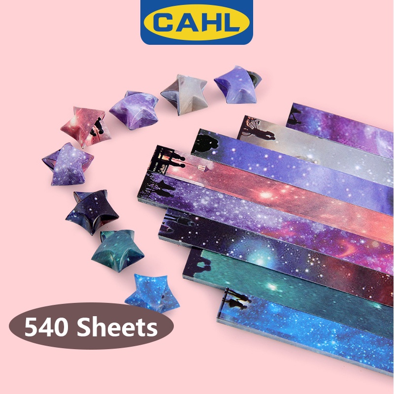 Origami Stars Paper with Different Designs of Beautiful Outer Space ...