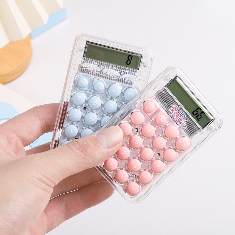 1PCS Jelly Transparent Calculator Student Color Calculator 8Digit Children's Enlightenment