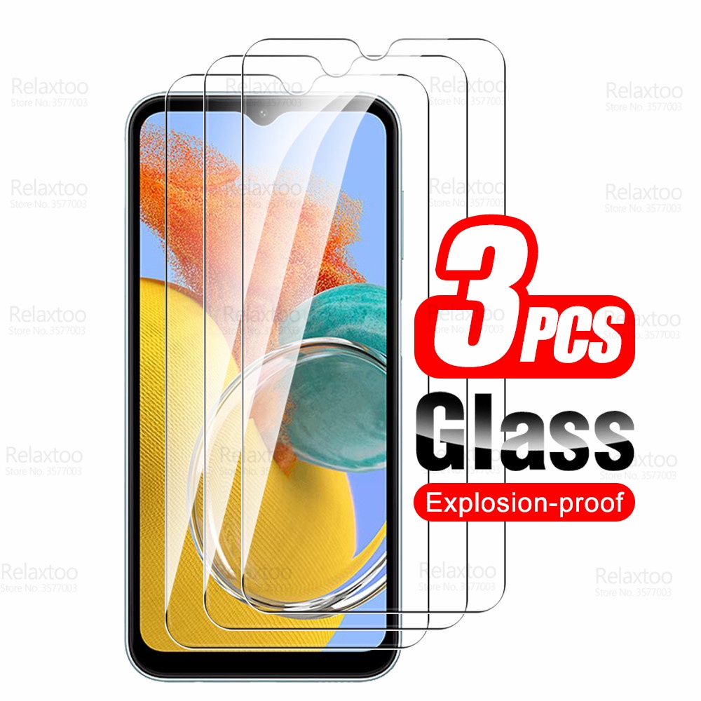 3Pcs Tempered Glass For Samsung Galaxy M14 5G Protective Glasses ...