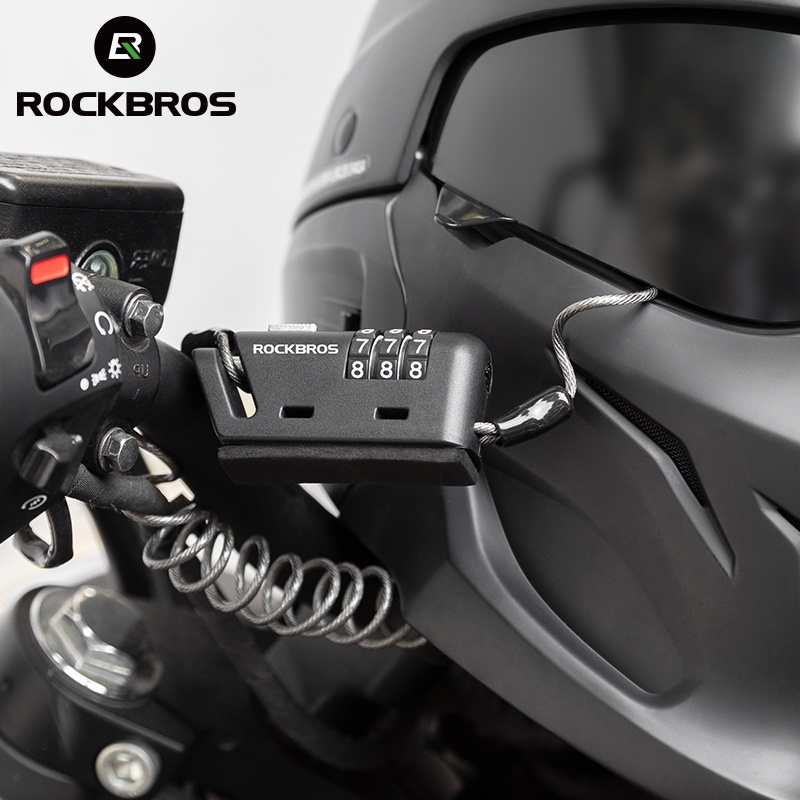 ROCKBROS Helmet Lock Waterproof Mutifunctional Ajustable Portable Password Code Locks Anti theft Cable Lock Bike Accessories Shopee Philippines