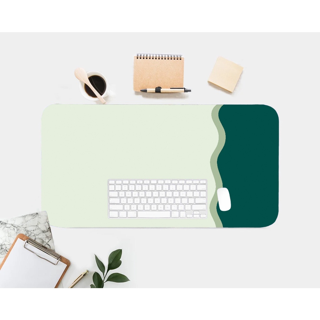 Minimalist Wave Desk Mat, Modern Art, Cute Workspace, Trendy Workspace