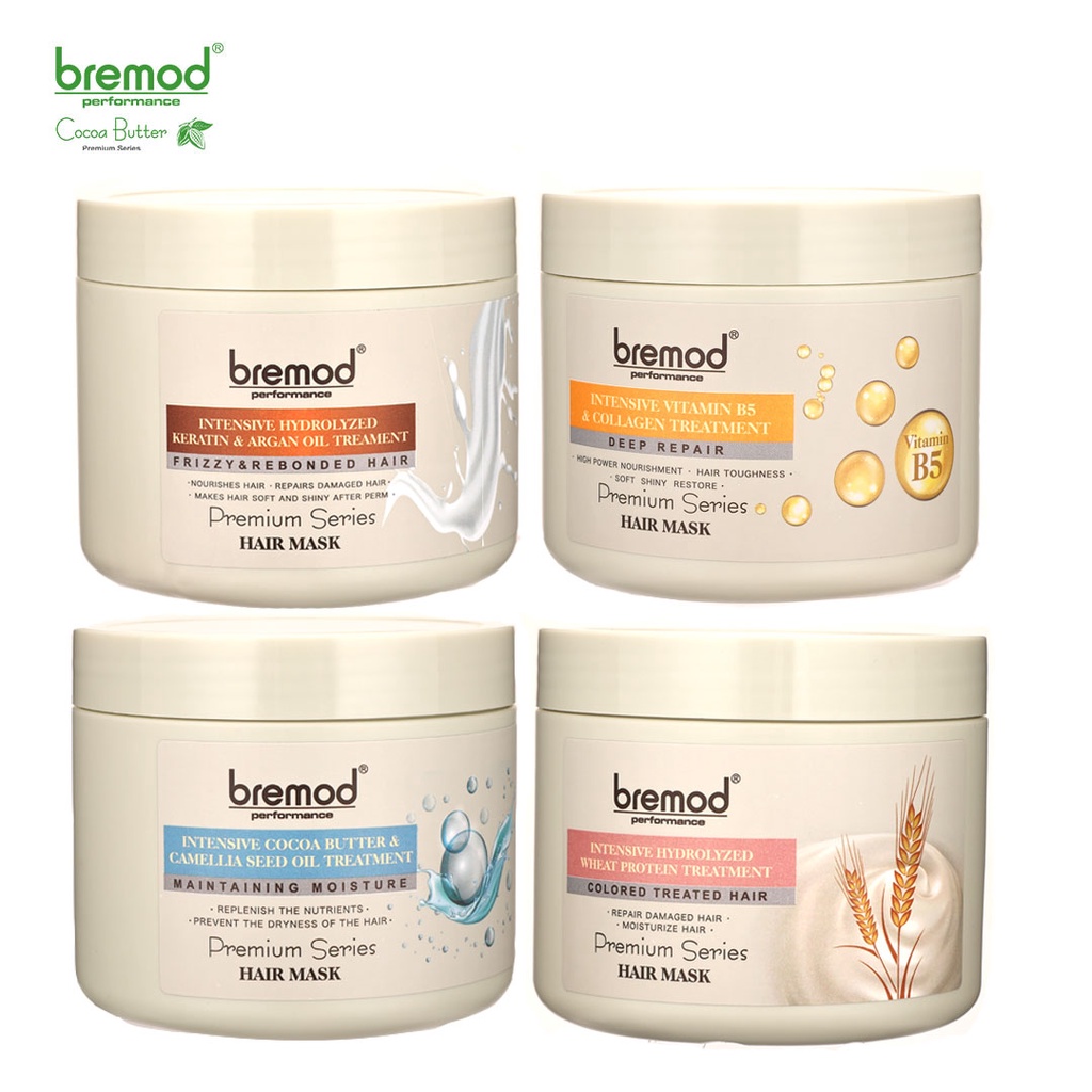 Bremod 500ml Premium Hair Mask Keratin Argan Oil Vitamin Treatment
