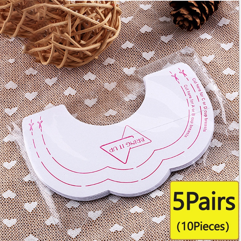 5Pairs 10Pcs Disposable Nonwoven Breast Lift Patches Antisagging