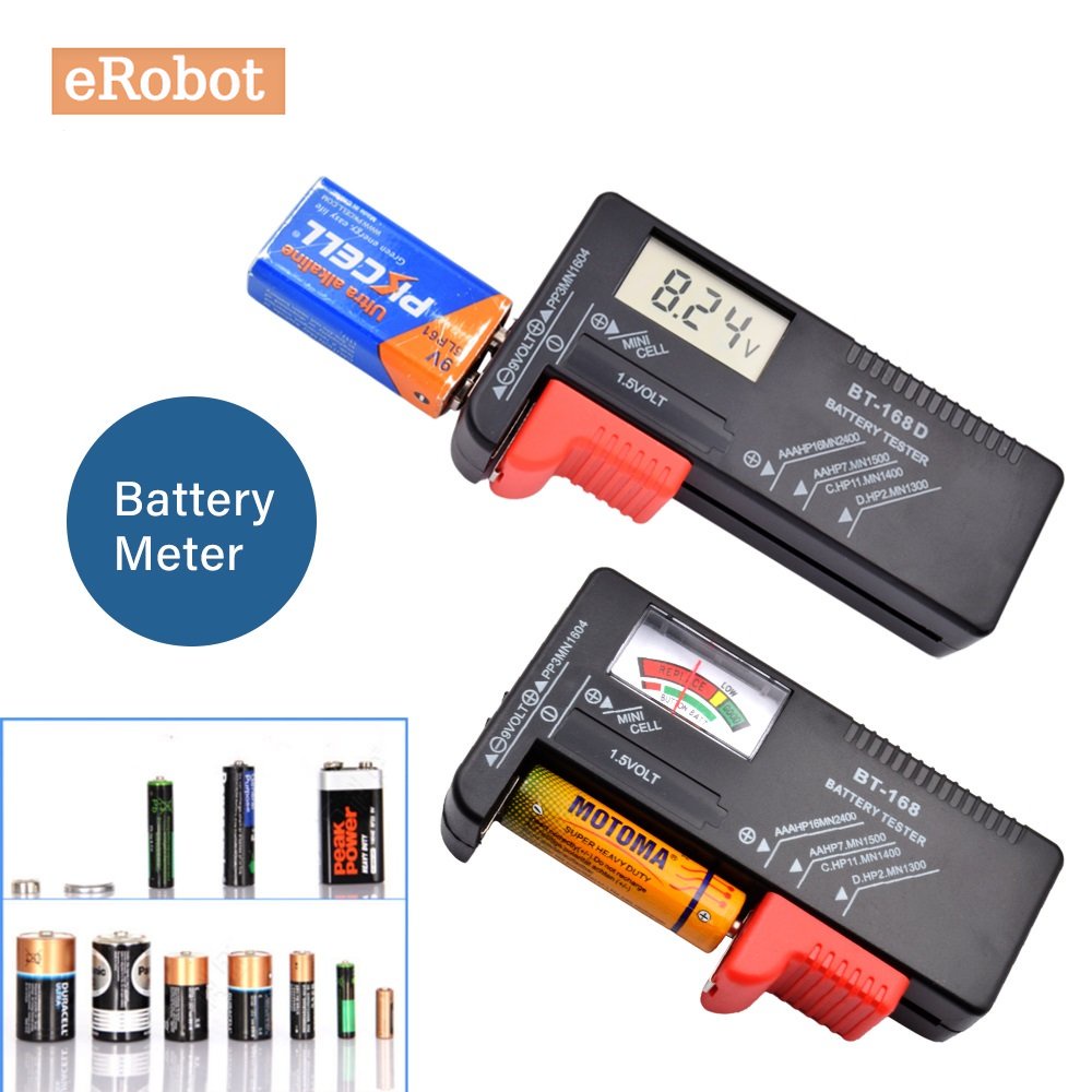 BT168 BT168D Digital Battery Capacity Tester 1.5V 9V AAA AA Button