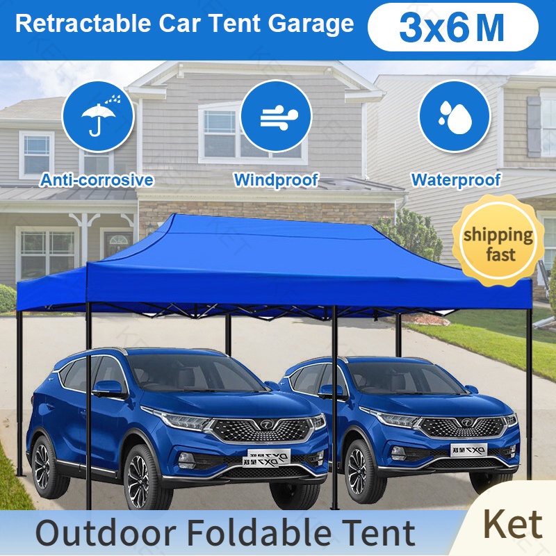 3X6 Outdoor Tent Water Proof Retractable Tent Umbrella Automatic Car