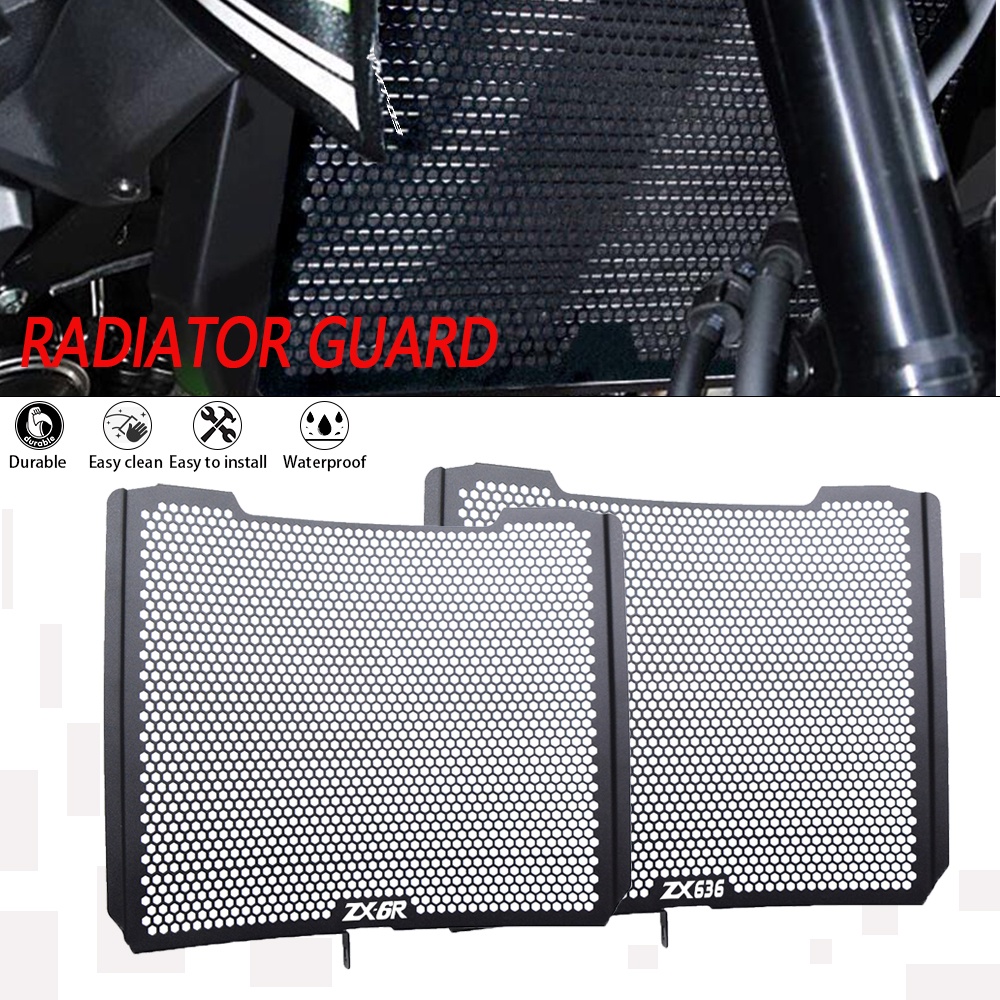 ZX 6R Motorcycles Aluminium Radiator Grille Guard Cover FOR KAWASAKI ...