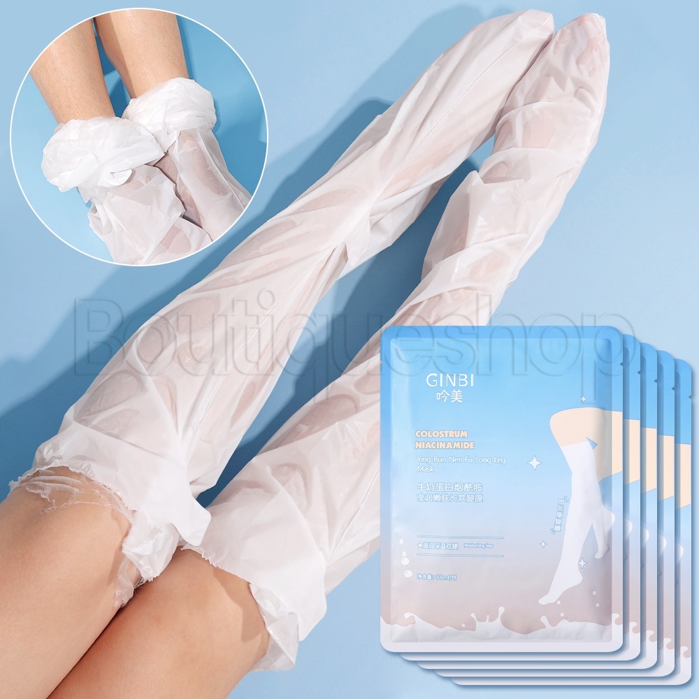 GINBI Milk Protein Nicotinamide Long Leg Mask Extended Foot Mask Dead