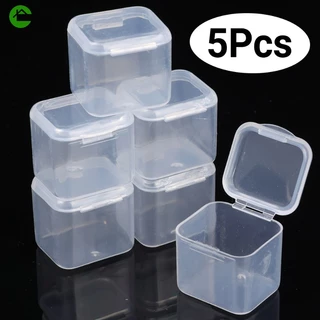 10pcs Small Transparent Plastic Storage Box Case Clay Bead