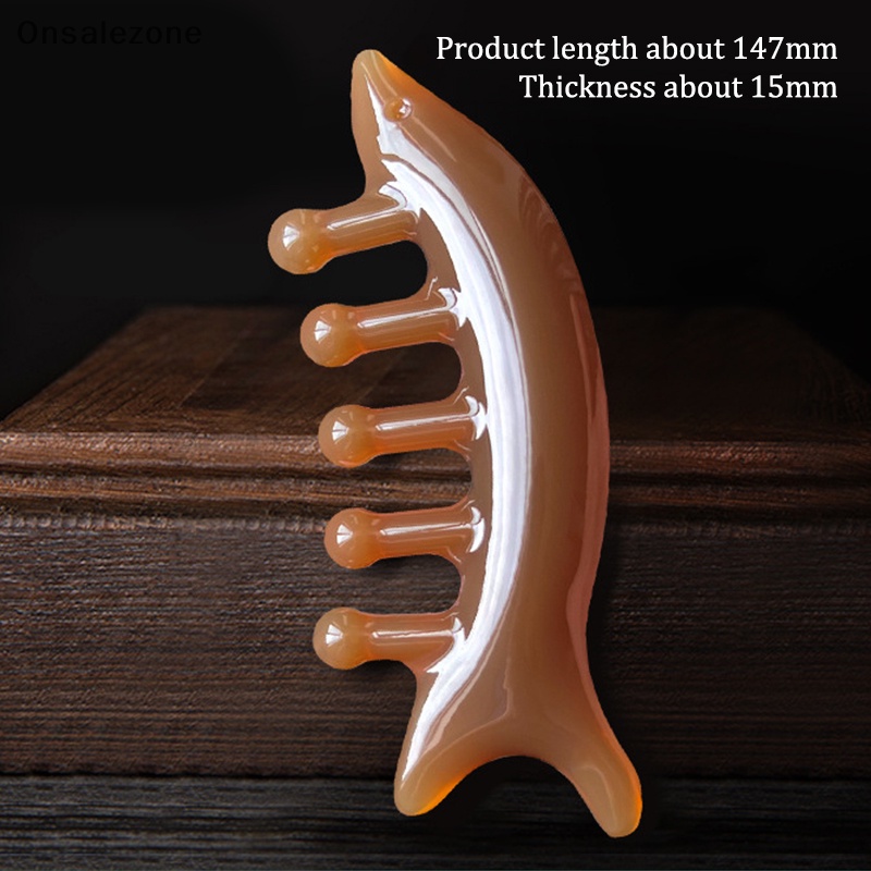 ONPH Head Massage Comb Guasha Stick Shark Comb Head Body Pressure ...