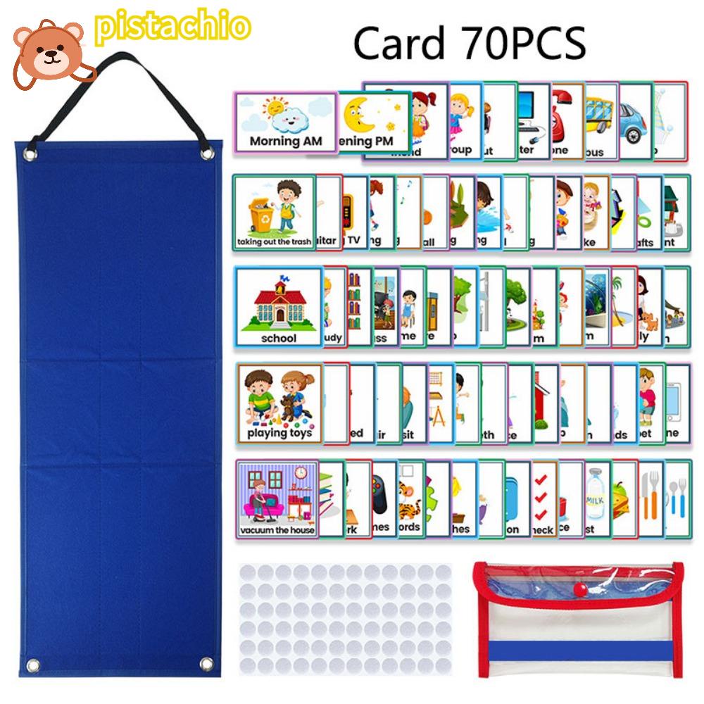 pista-70-pieces-kids-visual-schedule-children-pocket-chart-chore-chart