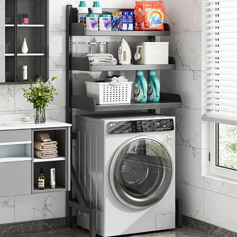 3 Tier Adjustable Washing Machine Rack Bathroom Storage Rack Toilet ...
