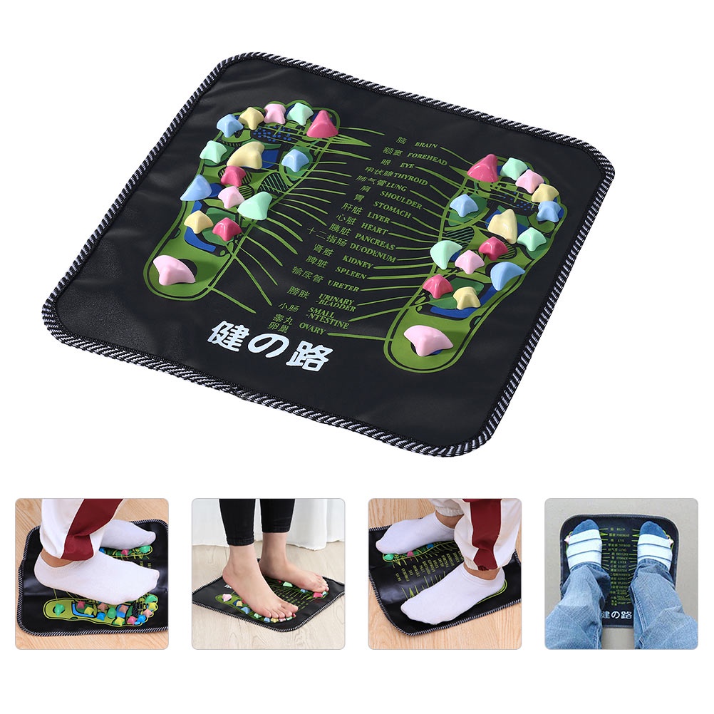Plantar Fasciitis Roller Folding Foot Massager Brush Pebble Mat