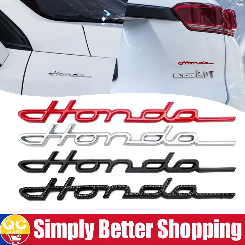 【ship in 24hours】 For Honda ABS Car Emblem Stickers 3D Metal Logo Side
