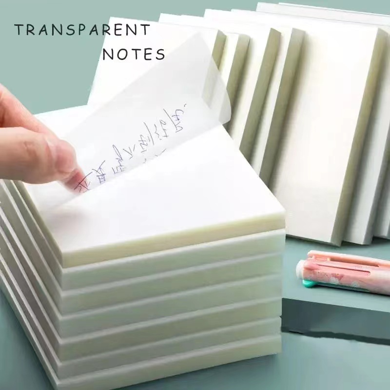 50 Sheets Transparent Sticky Notes Set waterproof Sticky Memo Weekly ...