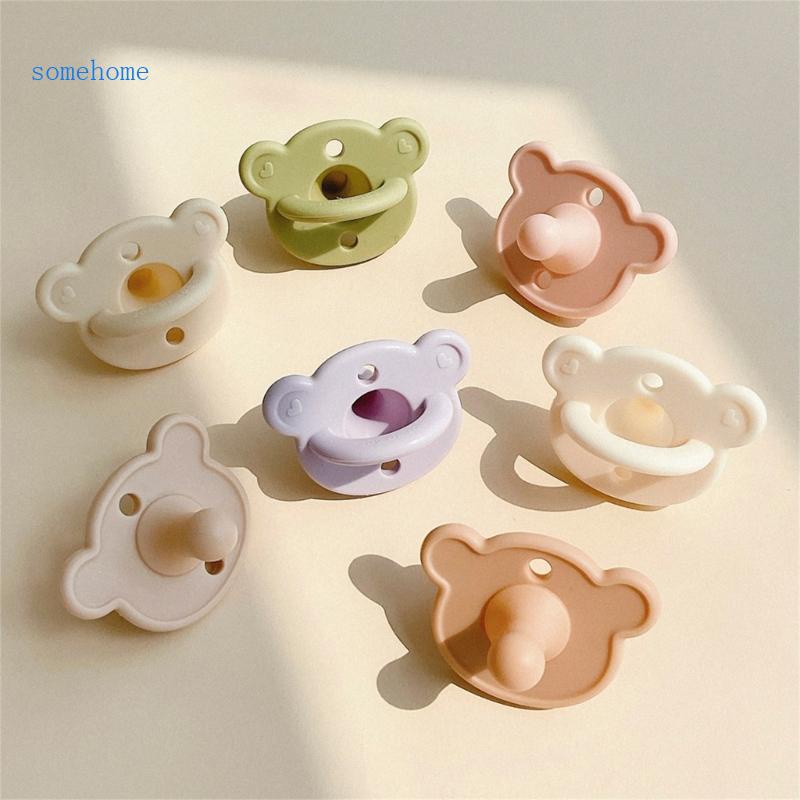 SOME BPA-Free Dummy Pacifier Round Nipple Natural Rubber Pacifier Food ...