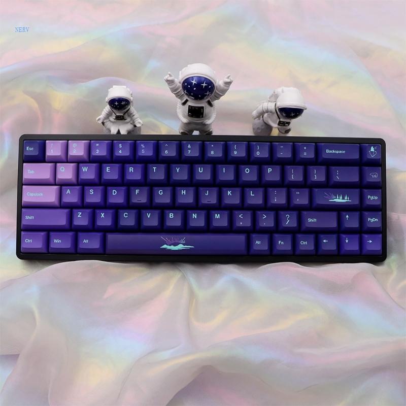 NERV Aurora Borealis Keycaps 139 Keys KCA Profile DYE SUB Purple Keycap ...