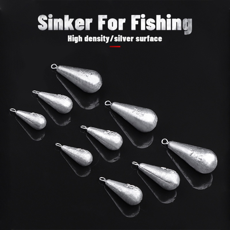 FC Fishing Gear 5G40G Lead Sinker Copper Ring Sea Fishing Lead Sinker