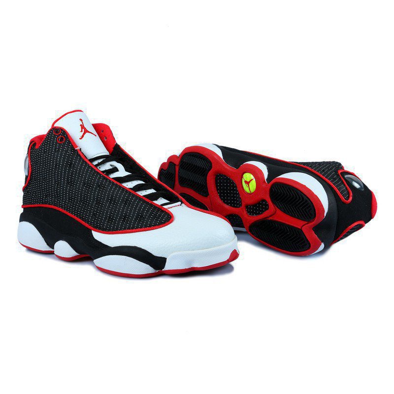 Jordan 13 blanco con rojo hot sale