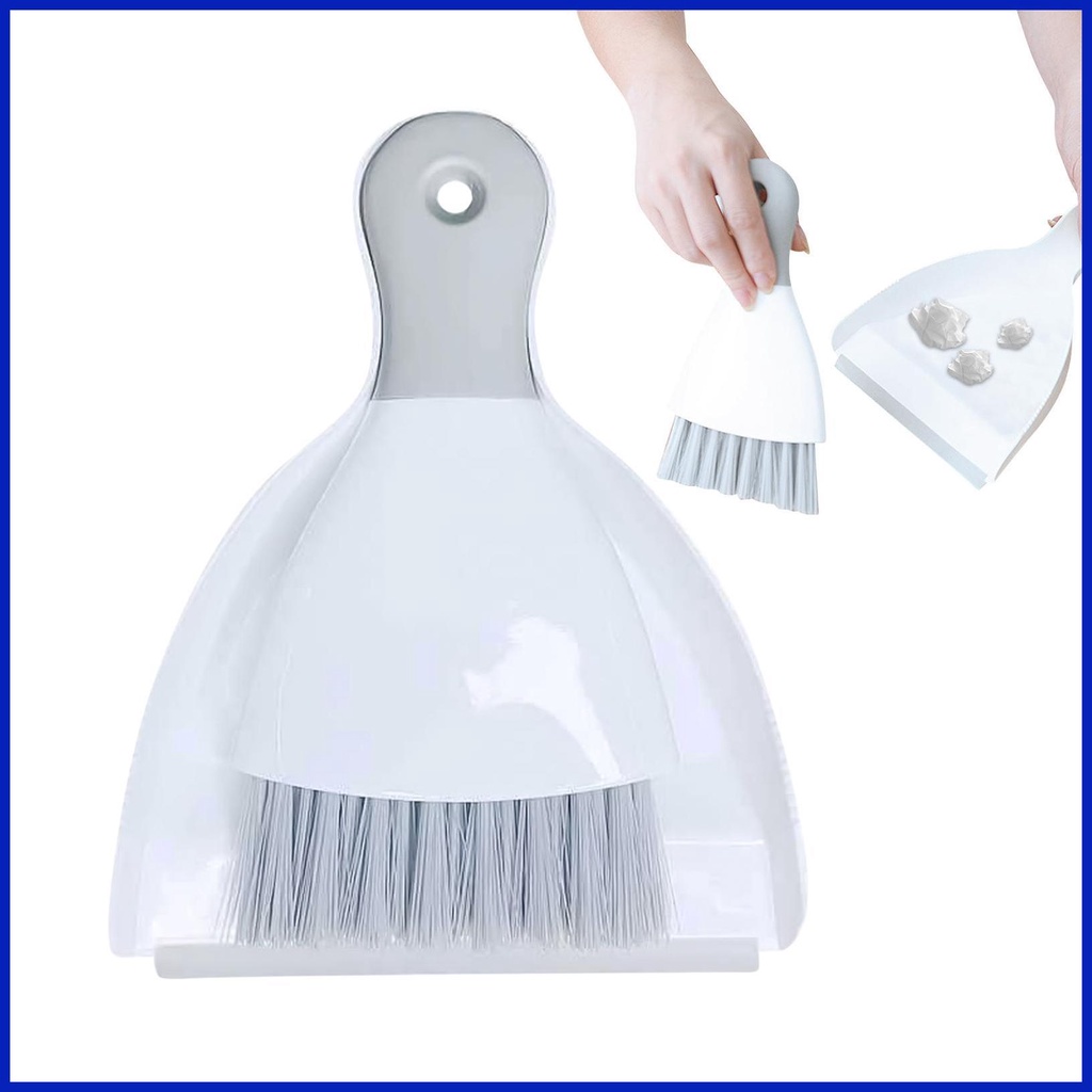 Small Broom and Dustpan Set Cleaning Sweeper Combo for Car Interior