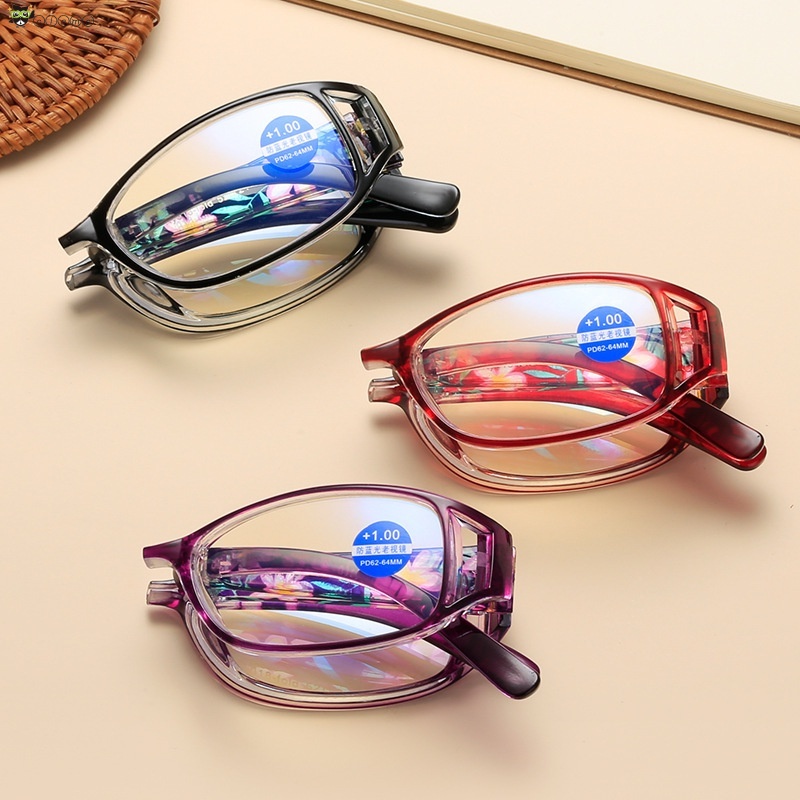 Foldable AntiBlue Light Reading Glasses Eyeglass for Women Men