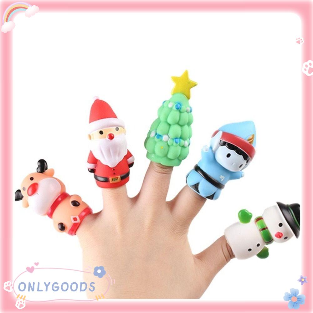ONLY Animal Hand Puppet, Rubber Doll Hand Parenting Finger Puppets