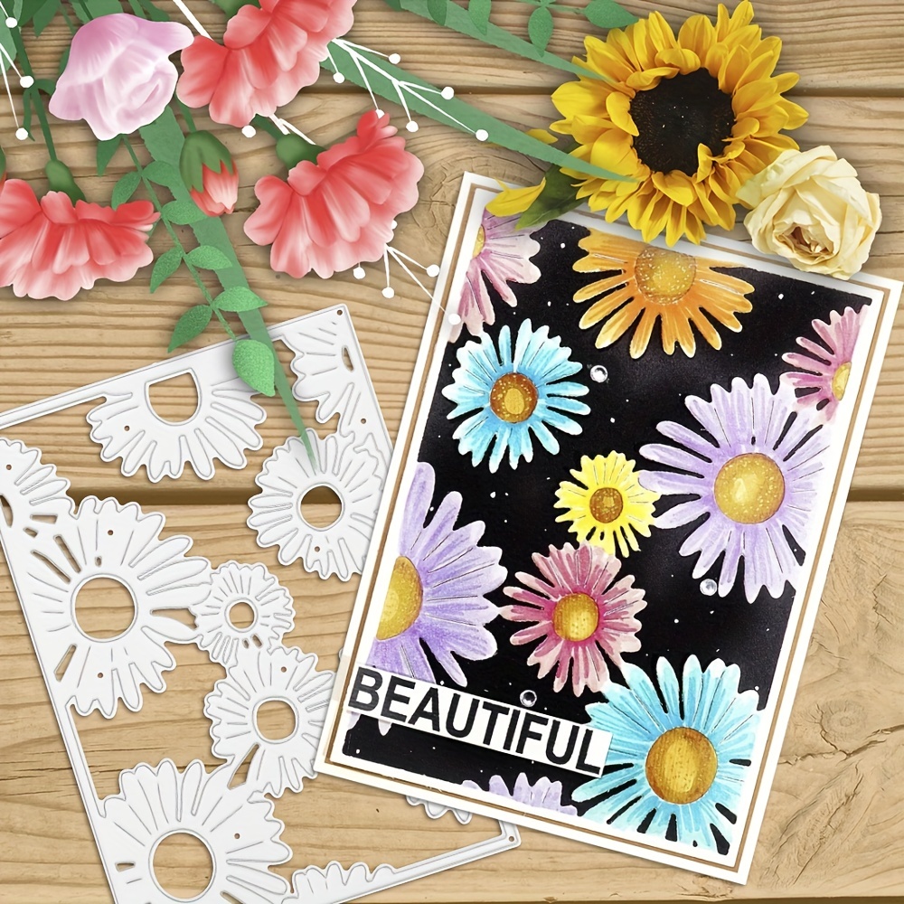 Flowers Background Frame Metal Cutting Dies for Card Making ...