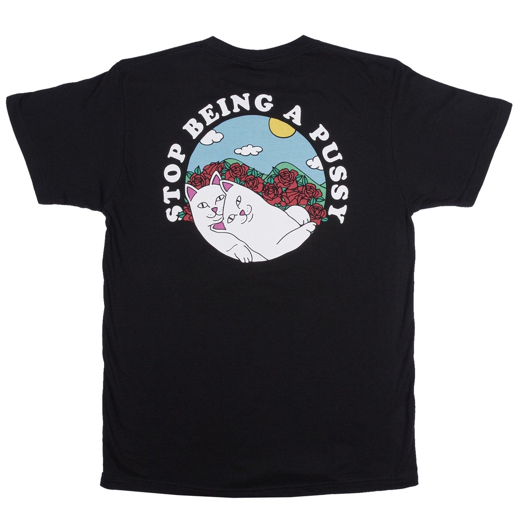 American trendy brand ripndip mean cat middle finger cat short sleeve T